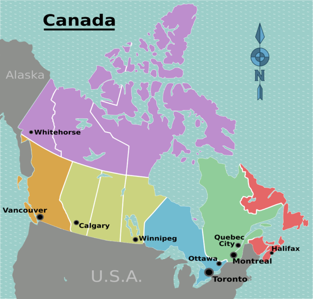 ملف:Canada regions map.png